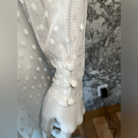 H&M x Sandra Mansour Swiss-Dot Blouse - Picture 3 of 10